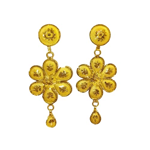 THE RAJLAXMI JEWELLERSGold Earrings For Women (Yellow)