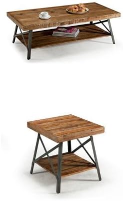 Emerald Home T100-0 Chandler Cocktail Table, Wood & Emerald Home T100-1 Chandler End Table, Brown
