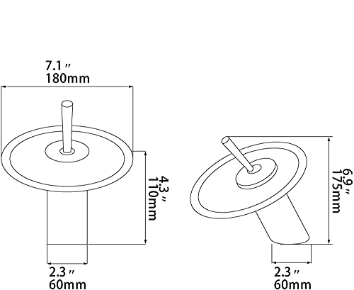 Image of 24x7 eMall Chrome Glass Waterfall Mixer Basin Tap Faucet Basin Mixer Fancy Round Pillar Tap Cock Hot and Cold Bathroom Faucet Brass Single Lever Sink Faucet.