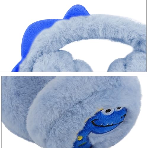 Orejeras de dinosaurio para niños y niñas orejeras infantiles de felpa 6