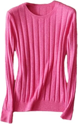 Womens Cashmere Pullover Round Neck Long Sleeve Knit Bottoming Sweater