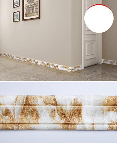 Dostear Frises Papier Peint Jade papillon 3.15 X 90.55 pouces Moulure Murale Autocollant Murals Adhesif Murale Plinthe Adhesive Mousse haute densité