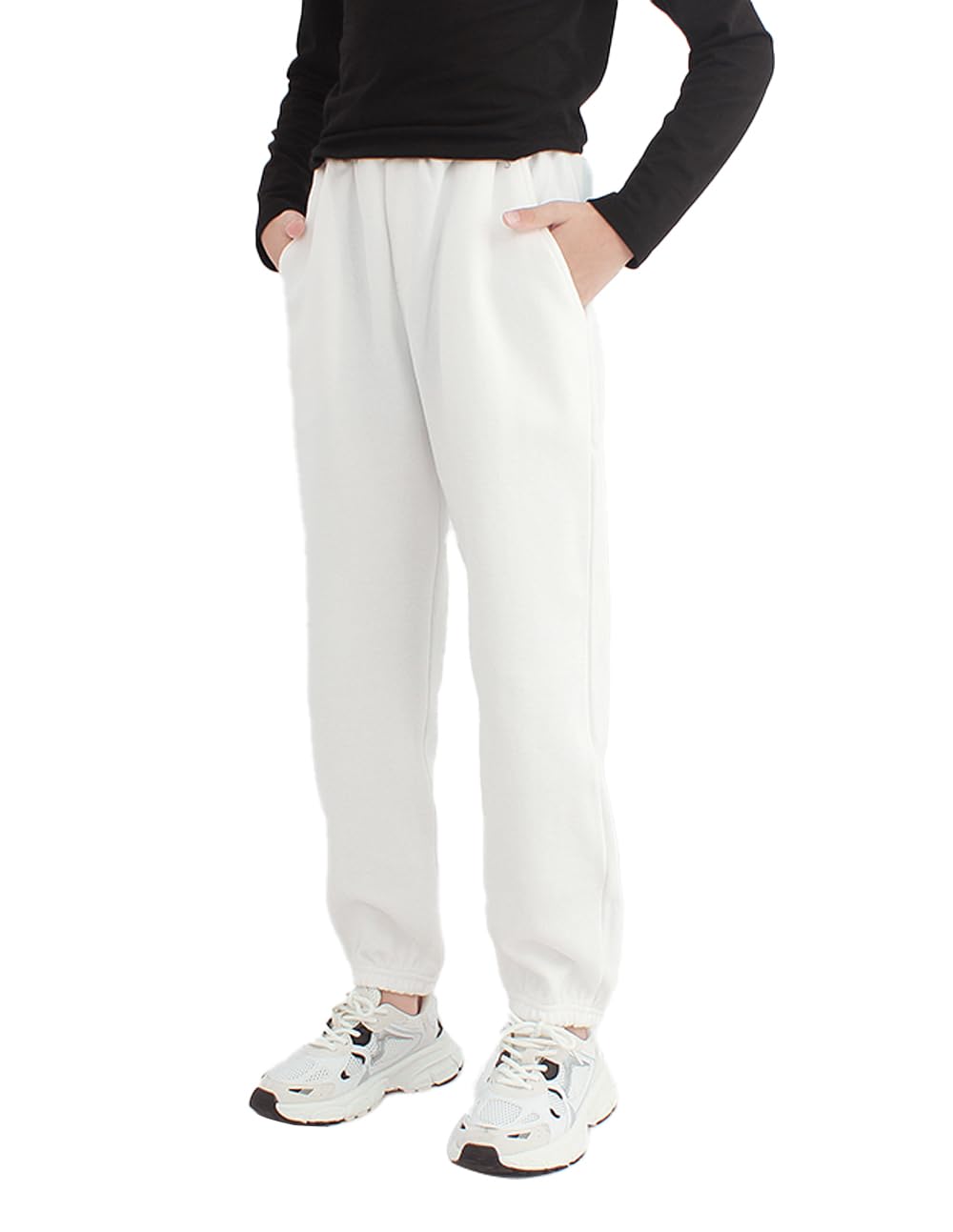 HahaNice Pantaloni sportivi da ragazza e ragazzo, pantaloni da jogging, pantaloni della tuta per bambini 5Y-12Y