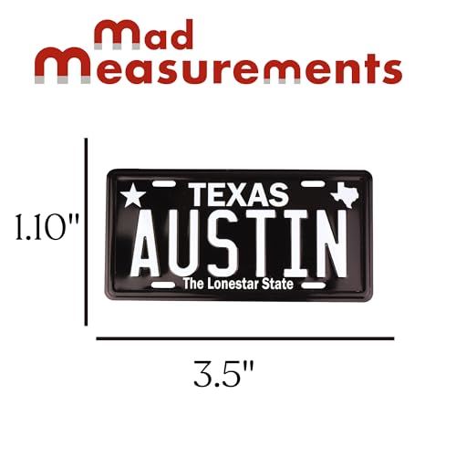 Imán decorativo rectangular mini placa Austin Texas miniatura 2