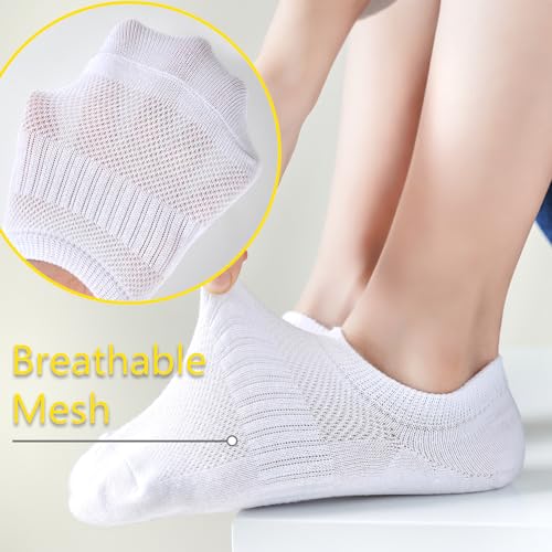 LO SHOKIM No Show Cotton Socks for Girls and Boys - Low Cut, Breathable, Non-Slip Short Socks for Kids - 5/10 Pairs3