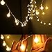 echosari Battery Operated String Lights, 16.5 Feet 50 LED Camping Globe Lights with Remote Timer 8 Modes Frosted Ball Fairy Light for Bedroom Wedding Xmas Tree Party Decoration (Warm White)