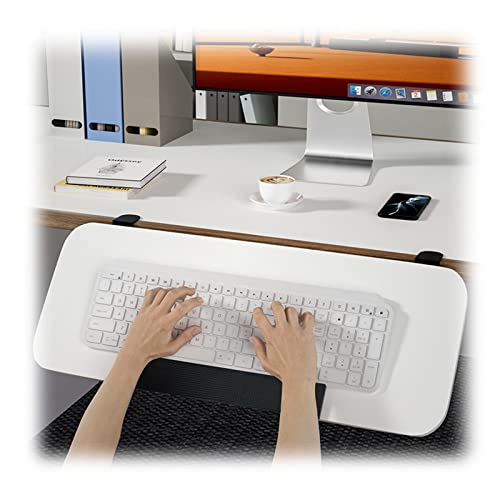 Opiniones y reviews de Cajones para teclados y plataformas para comprar online. 46 Bandeja Ergonómica para Teclado de Ordenador Bajo El Escritorio, Cajón para Teclado con ángulo de Inclinación Ajustable, Extensor de Plataforma de Ordenador con Abrazadera,...