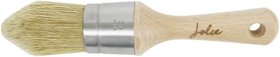 Jolie Wax Brush - Pure Bristle, Ergonomic Handles to be Used with Jolie Finishing Wax (Pointed)