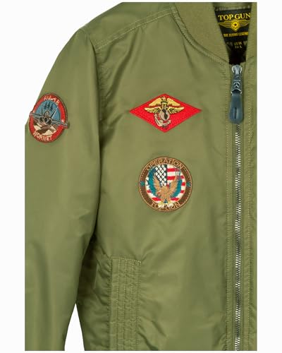 Top Gun MA-1 Bomber Jacket for Women – Olive Green, Medium – Ultimate Stylish Comfort with Vintage Vibes - Image 3