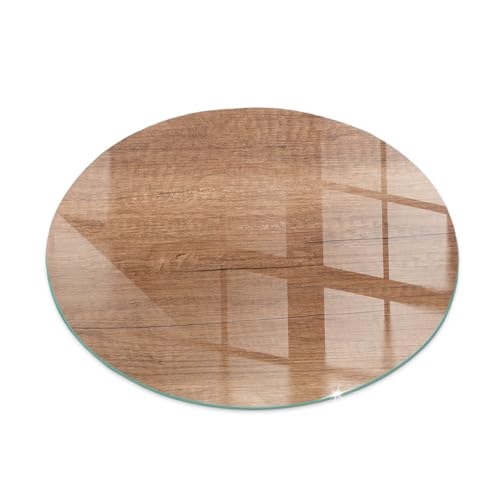 Placa de vidrio para chimenea de 100 cm resistente a chispas y calor con diseño de madera 2