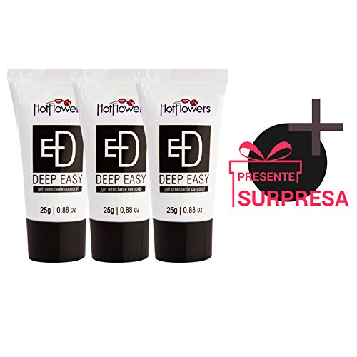 3 Gel Lubrificante Deep Easy Vaso Dilatador + Brinde
