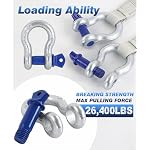4 Pack 1/2" D Ring Shackle with 9/16" Screw Pin - Image 4