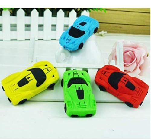 Image of (Pack of 4) Car Shape Eraser for Kids Multi Colour School strasnary Eraser Set(QS1)