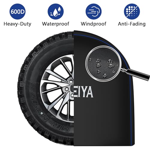 Image of 4 Pack RV Tire Covers, 600D Hard Wheel Covers Protector Wheels, Tire Covers for RV, Trailer, Truck, SUV, Campervan, Boat and Van, Heavy Duty and Waterproof Tire Covers (Fit Tire Diameter 30 inch-32 inch)