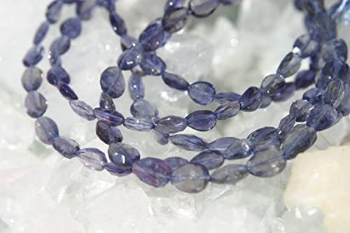 Perles de iolite facettées de qualité gemme goutte plate pour création joaillerie d'exception