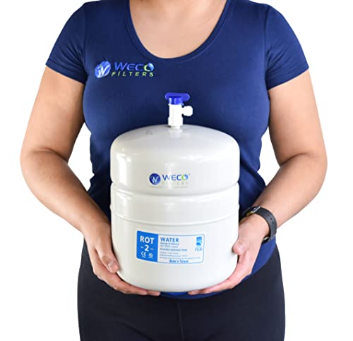 Image of WECO Reverse Osmosis Storage Tank - 2.0 Gal Total Capacity, 1.2 Gal Usable - Pressurized Water Filtration Tank (ROT-2-W)