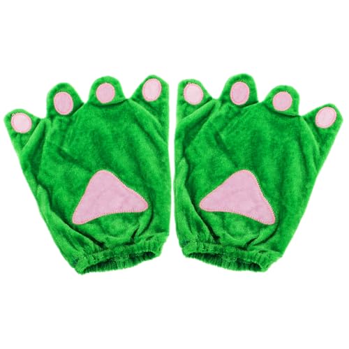 SUPVOX 1pair Frog Paw Gloves for Boys and Girls Animal Costume for Halloween Cosplay and Dress up Fingerless Design for Comfort and Flexibility