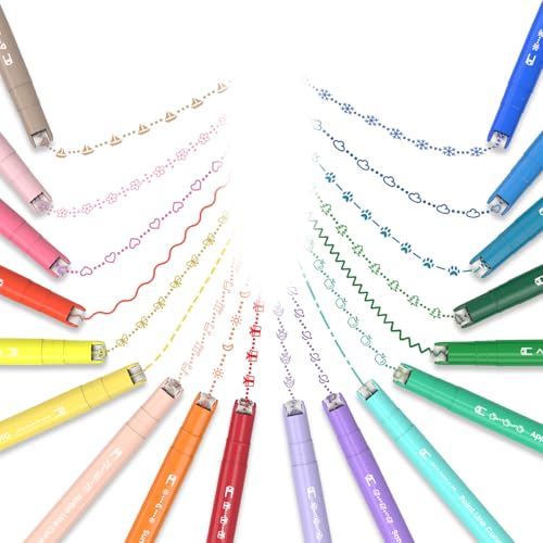 AECHY Penne Curve Colorate per Appunti, Pennarelli Doppia Punta con