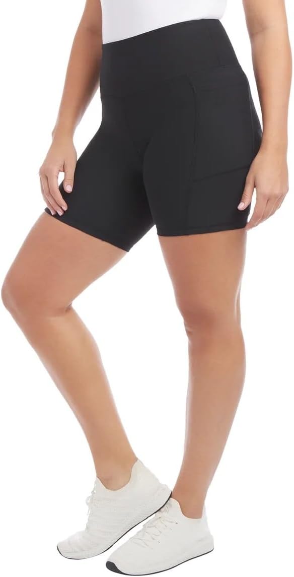 Danskin Women's High Rise Bike Shorts - Workout Shorts - Volleyball Shorts - Yoga and Dance, 2-Pack - Image 4