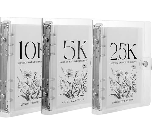 12-Month Envelopes Money Saving Challenge Binder, New 10,000 Savings Challenge