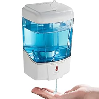 interhasa! Hand Sanitizer Dispenser Wall Mounted Automatic Commercial Liquid Soap Dispenser Liquid/Gel Touchless Hand Soap Sanitizer Dispenser for kitchen bathroom 600ml/20oz White