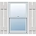 Ekena Millwork FBS06D11X090RUF Rustic Two Spaced Board-n-Batten Faux Wood Shutters, 11 1/4"W x 90"H, Primed