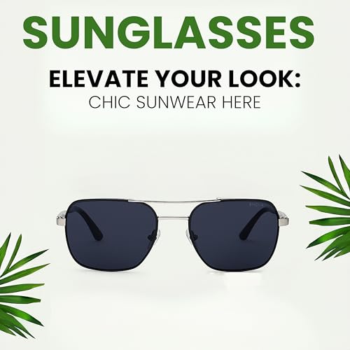 Image of SNDIA Polarized Full Rim Square Sunglasses | Premium Frame for Men & Women | UV400 Protection for Driving, Outdoor Activity (Classic Sunglass)
