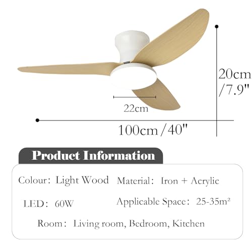 Ventilateur de plafond avec éclairage LED télécommande et fonction réversible - 7