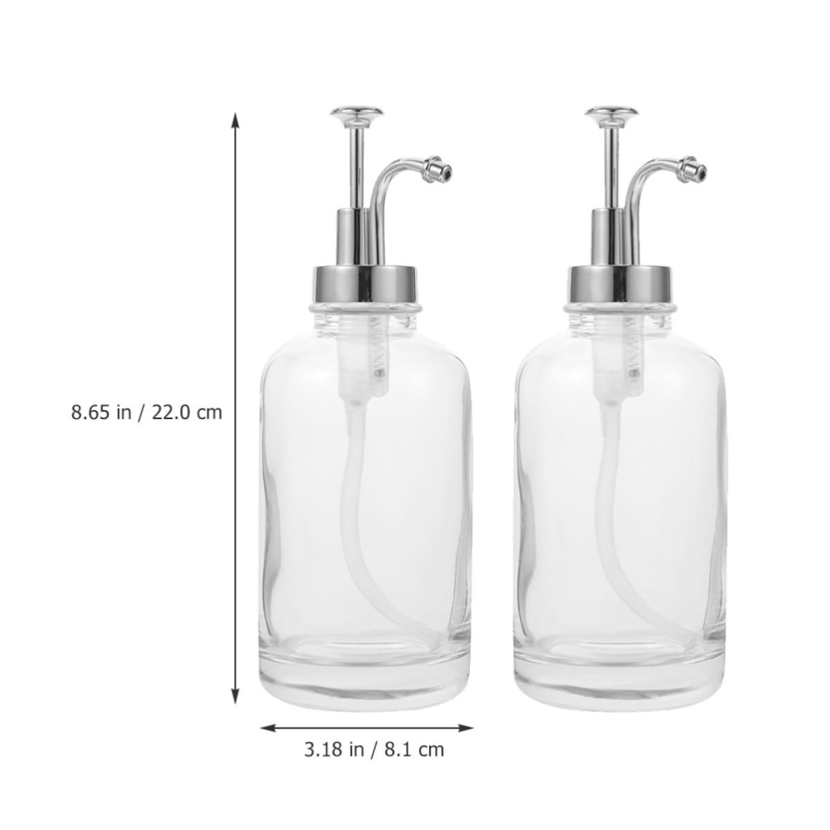 Garneck Distributeur de Sirop 500ml en Verre et Pp Lot de 2 pour Bar à Café la Cuisine Maison Design Élégant Facile à Utiliser