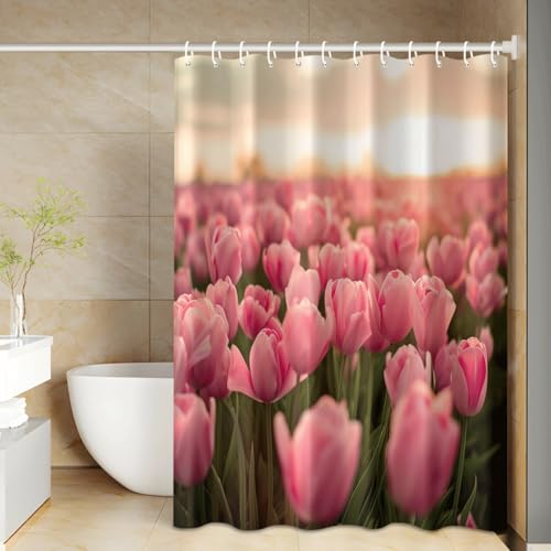 Rideau de douche polyester imperméable 180x220 rideau baignoire lavable - 5