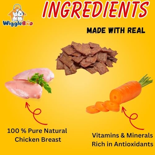 WiggleBoo Chicken & Carrot Sugar Glider Treat - A Protein-Rich Snack for Exotic Pets, Indulge Your Sugar Glider Treat - Crunchy, Nutritious & Irresistible, Exquisite Taste & Enriching Experience (75g)