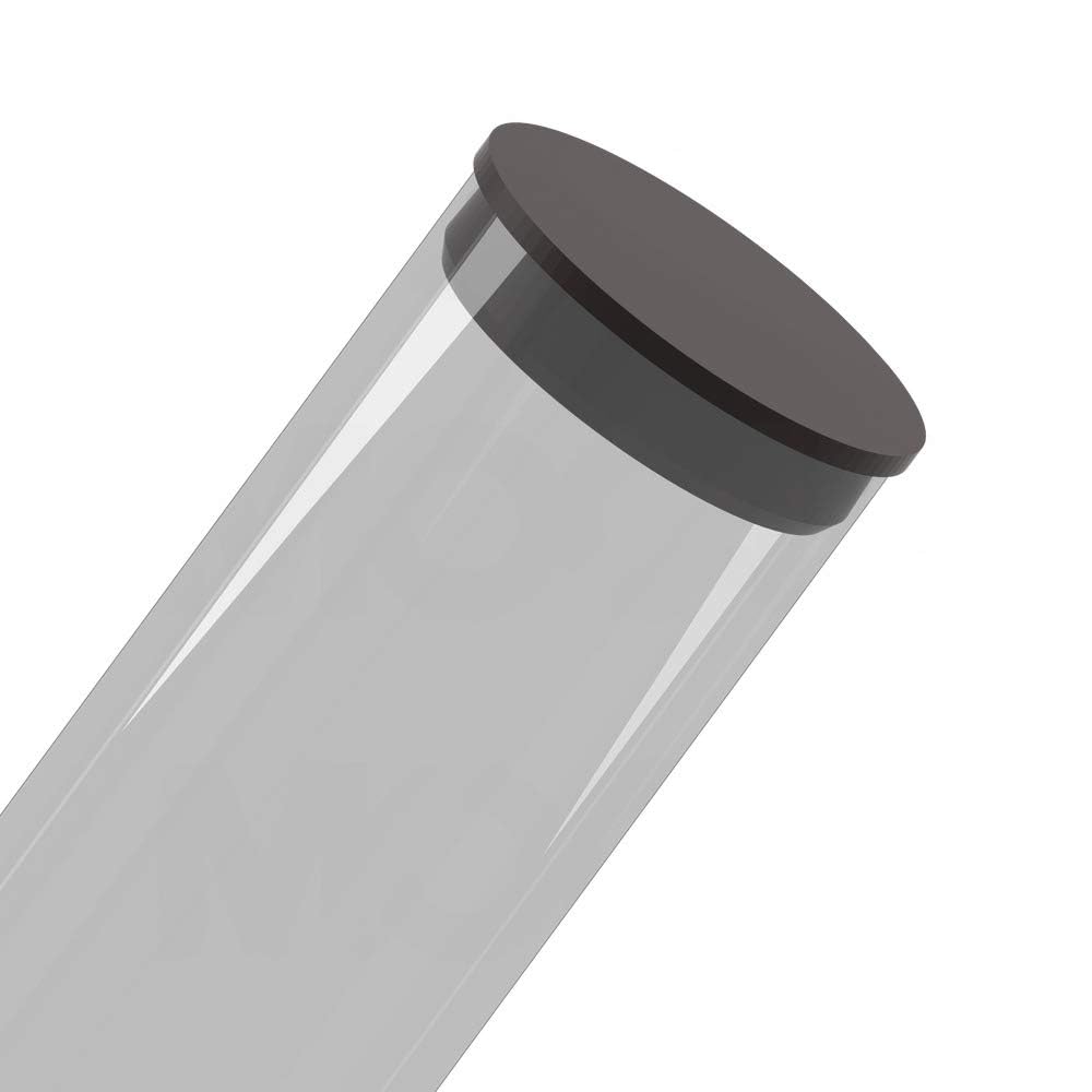 Cleartec 1.5in Clear Plastic Packaging Containers 18.187in Long PETG SBT00218 (qty 50) with PRP1.500BLK 1-1/2