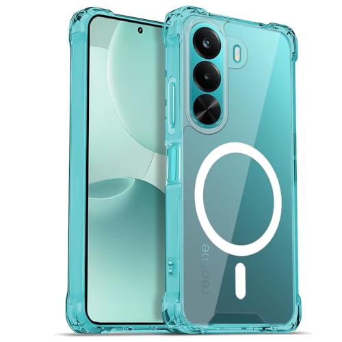 Image of AESTMO Clear Back Cover for Realme P4X 5G | 360 Protection | Transparent Back Cover for Realme P4X 5G (PC + TPU, Compatible with MagSafe Accessories, Transparent Bumper)