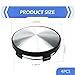 CyperFair 4 PCS Hub Cap - 58 mm/2.28 inch Plastic Metal Structure Tire Center Hub Protection Cover, Snap-in Installation Decorative Accessory, Suitable for Most Cars (Silver & Black)