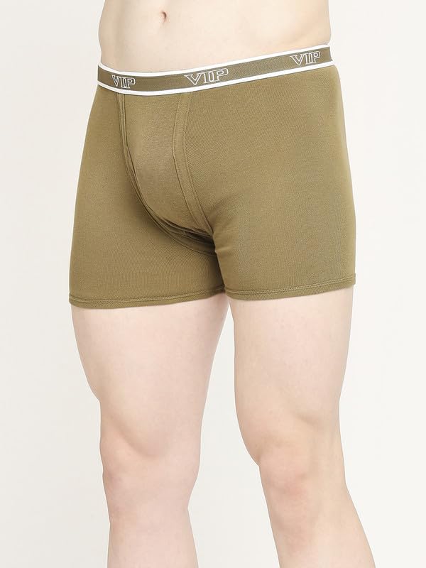 Image of VIP Advanta 100% Ribbed Cotton Fabric Trunk Combo Set for Mens with Covered Elastic Waistband