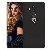 Photo Gallery kaywzo cover per huawei mate 10 pro,custodia in silicone tpu liscio di morbido con modello cardiaco,design minimalista,ultrasottile donna antiurto case cover,nero