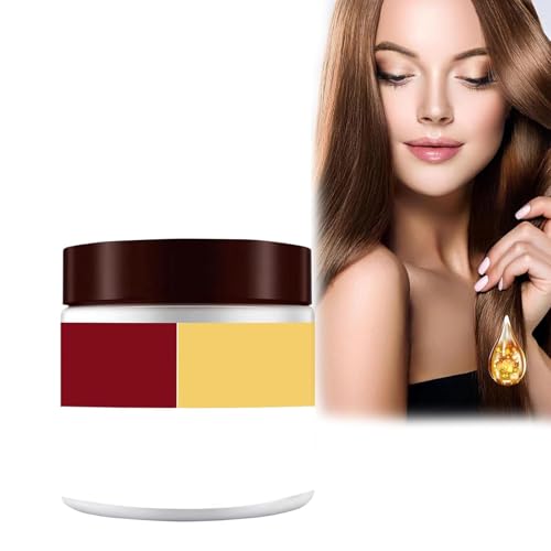 Tkekruh masque capillaire au collagène 500ml, Soin réparateur profond à l'huile d'argan, réparateur profond, nourrit le cuir chevelu, améliore l'éclat des cheveux, Essence pour cheveux secs et abîmés