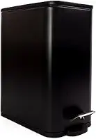 Lixeira 5L Pedal Tampa Fechamento Suave Soft Close Modelo Slim Retângular Premium Compacta Cozinha Banheiro Escritório