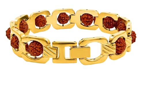 Bhumi Creation Gold Plated Brass Rudraksha Bracelet (B09DL66T3J) Amazon Price History, Amazon Price Tracker