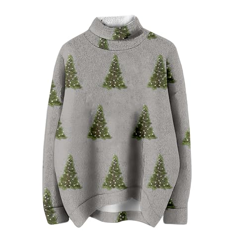 Weihnachtspullover Damen,Pullover Damen Winter Weihnachten,Bedruckt...