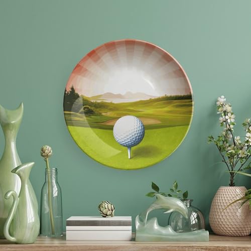 Plato decorativo Golf Sport de porcelana de 6 pulgadas miniatura 5