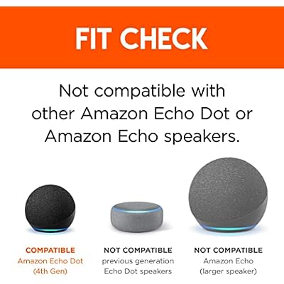 Made For Amazon Outlet Hanger, Black, for Echo Dot (4th generation)