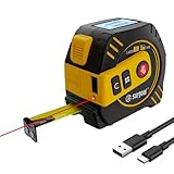 2-in-1 Laser Tape Measure 262ft β Digital Measuring Tape with LCD Display, Rechargeable Smart Tape Measure with Distance, Area & Volume Measurement, USB Charging β Construction & DIY Use