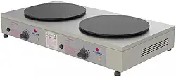 Chapa para Crepe Francês PRKF-202E Style - 2 Chapas Redondas Elétrica Potência 1200W x 2 Inox Escovado – Progás 220V