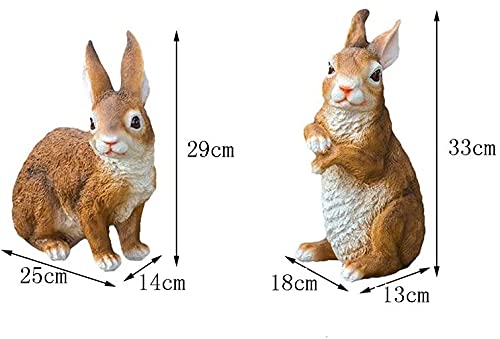 Décoration de jardin simulation lapin et statue extérieure pour villa - 2