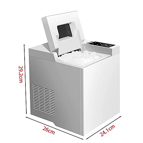 Fabricadora de hielo eléctrica de 15 kg/día, con pantalla LED y forma redonda (cubos), para hogar y cafeterías, certificada CE/FCC miniatura 2