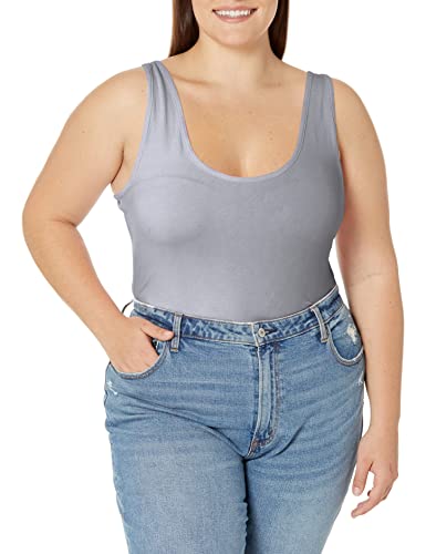 Just My Size Women's Plus Size Stretch Jersey Cami, Light Steel, 5X