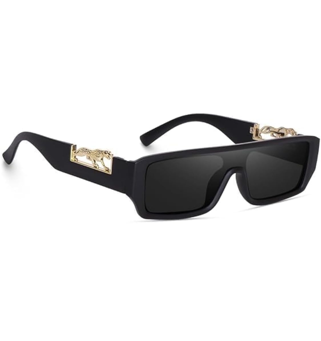 | Full Rim Square Branded Latest and Stylish Sunglasses | 100% UV Protected | Men & Women | Medium | Black Frame/Black Lens - Pack of 1-image-48