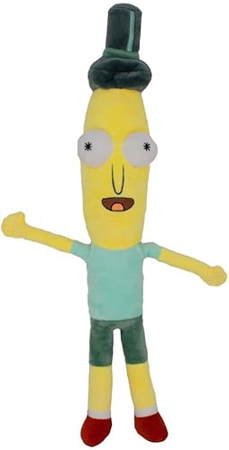 Vista 25 de Buckle-Down Juguete para perros, comedia, chirriador de felpa Rick y Morty Pickle Rick Greens, DTPT-RMYR 10" x 3" Verde