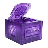 Hzxkqmil Replacement Housing Shell for GameCube Console, Translucent Case Accssories for NGC Retro Video Game Console DOL-001/DOL-101, Transparent Purple